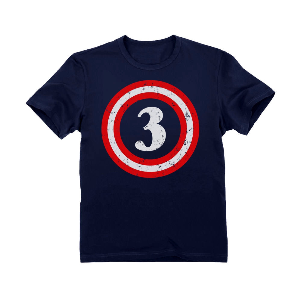 Captain 3rd Birthday Toddler Kids T-Shirt - Navy 4