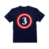 Thumbnail Captain 3rd Birthday Toddler Kids T-Shirt Navy 4