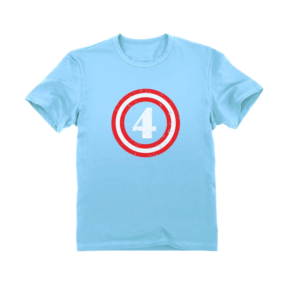 Captain 4th Birthday Toddler Kids T-Shirt - California Blue 2