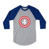 Captain 4th Birthday 3/4 Sleeve Baseball Jersey Toddler Shirt 
