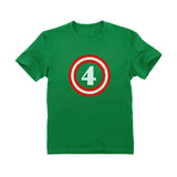 Thumbnail Captain 4th Birthday Toddler Kids T-Shirt Green 4