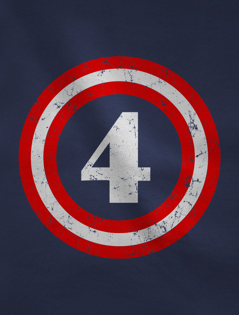 Captain 4th Birthday 3/4 Sleeve Baseball Jersey Toddler Shirt 