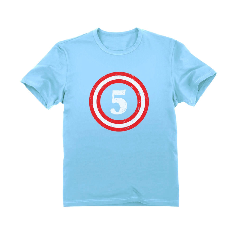 Captain 5th Birthday Toddler Kids T-Shirt - California Blue 3
