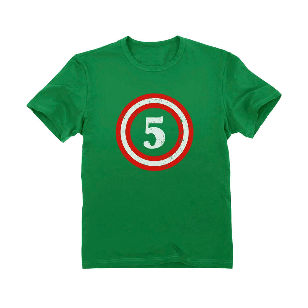 Captain 5th Birthday Toddler Kids T-Shirt - Green 1