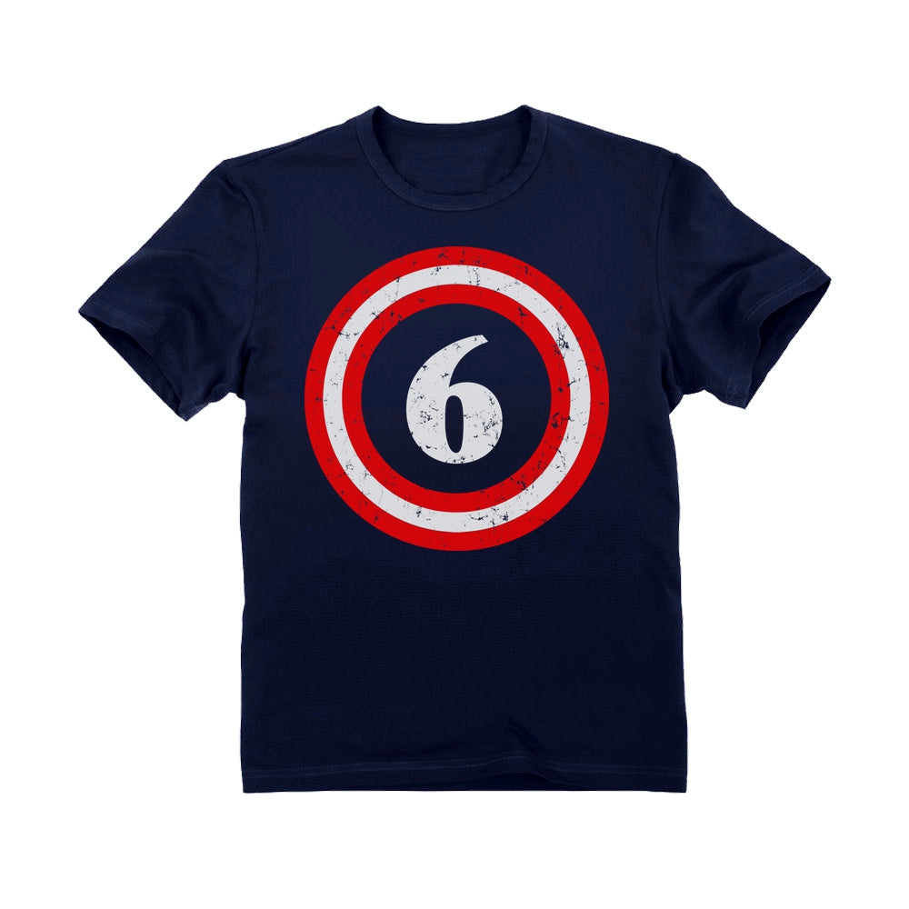 Captain 6th Birthday Toddler Kids T-Shirt - Navy 4