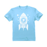 Thumbnail 3rd Birthday Space Rocket Toddler Kids T-Shirt California Blue 3