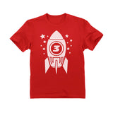 Thumbnail 3rd Birthday Space Rocket Toddler Kids T-Shirt Red 4
