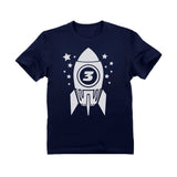 Thumbnail 3rd Birthday Space Rocket Toddler Kids T-Shirt Navy 1