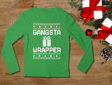 Gangsta Wrapper Ugly Christmas Sweater Women Long Sleeve T-Shirt 