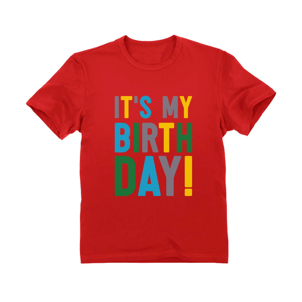 It's My Birthday Cute Bday Party Toddler Kids T-Shirt - Red 3