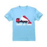 First Valentine's Day Loads of Love Dump Truck Infant Kids T-Shirt 