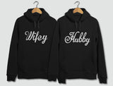 Thumbnail Hubby & Wifey Matching Couples Hoodie Set - Husband & Wife Valentine's Day Gift Hubbey Gray / Wifey Gray 7