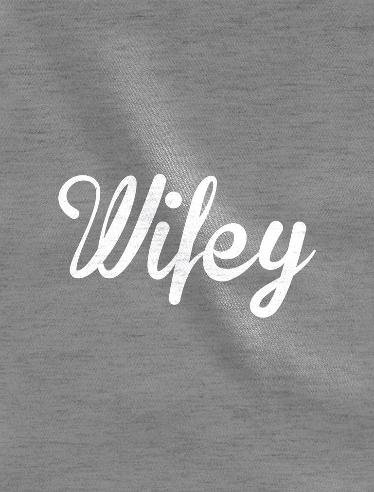 Hubby & Wifey Matching Couples Raglan Shirt Set - blue/gray 4