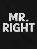 Thumbnail Mr Right and Mrs Always Right Husband & Wife Funny Matching Couple T-Shirt Set MR Black / Mrs Black 7