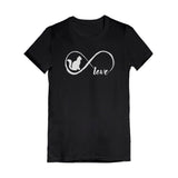 Thumbnail Infinite Love - Gift for Cat Lovers Youth Kids Girls' Fitted T-Shirt Black 1