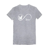 Thumbnail Infinite Love - Gift for Cat Lovers Youth Kids Girls' Fitted T-Shirt Gray 3