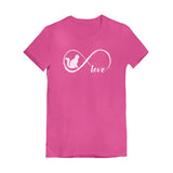 Infinite Love - Gift for Cat Lovers Youth Kids Girls' Fitted T-Shirt 