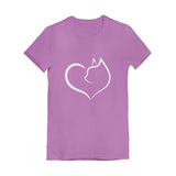 Infinite Love Cat - Gift for Cat Lovers Youth Kids Girls' Fitted T-Shirt 