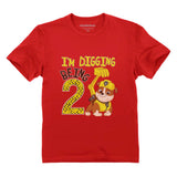 Thumbnail Paw Patrol Rubble Digging 2nd Birthday Official Nickelodeon Toddler Kids T-Shirt Red 3