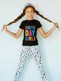 Thumbnail Birthday Girl - It's My Birthday Girls' Colorful T-Shirt Black 3