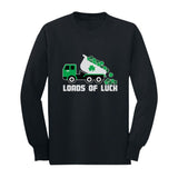 Thumbnail Loads of Luck - St. Patrick's Day Clover Truck Long sleeve T-Shirt For Kids Black 2