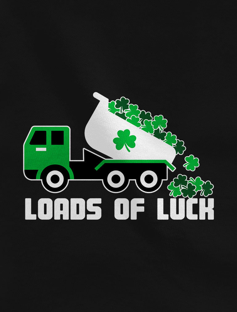 Loads of Luck - St. Patrick's Day Clover Truck Long sleeve T-Shirt For Kids - Black 3