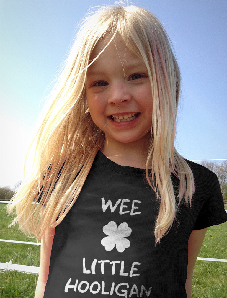 Irish Wee Little Hooligan Funny St. Patrick's Day Toddler Kids T-Shirt - Navy 8