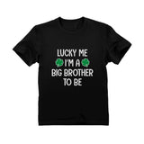 Thumbnail Lucky Me I'm a Big Brother to Be St. Patrick's Day Toddler Kids T-Shirt Black 2