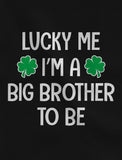 Thumbnail Lucky Me I'm a Big Brother to Be St. Patrick's Day Toddler Kids T-Shirt Dark Gray 5