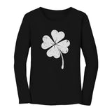St. Patricks Day Lucky Charm Clover Women Long Sleeve T-Shirt 