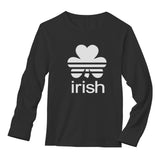 Thumbnail St. Patrick's Day Lucky Charm Irish Clover Shamrock Long Sleeve T-Shirt Black 2