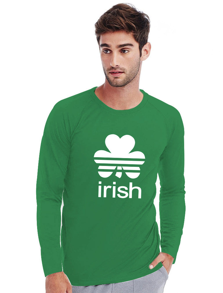 St. Patrick's Day Lucky Charm Irish Clover Shamrock Long Sleeve T-Shirt - Black 4