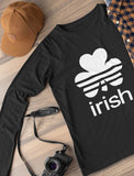 Thumbnail St. Patrick's Day Lucky Charm Irish Clover Shamrock Long Sleeve T-Shirt Black 5