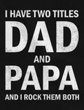 Thumbnail I Have Two Titles Dad and Papa Father's Day T-Shirt Heather Navy 6