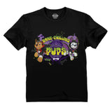 Thumbnail Official Paw Patrol Chase Marshall Pups Halloween Toddler Kids T-Shirt Black 1