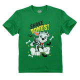 Thumbnail Paw Patrol Marshall Halloween Bones Toddler Kids T-Shirt Green 3