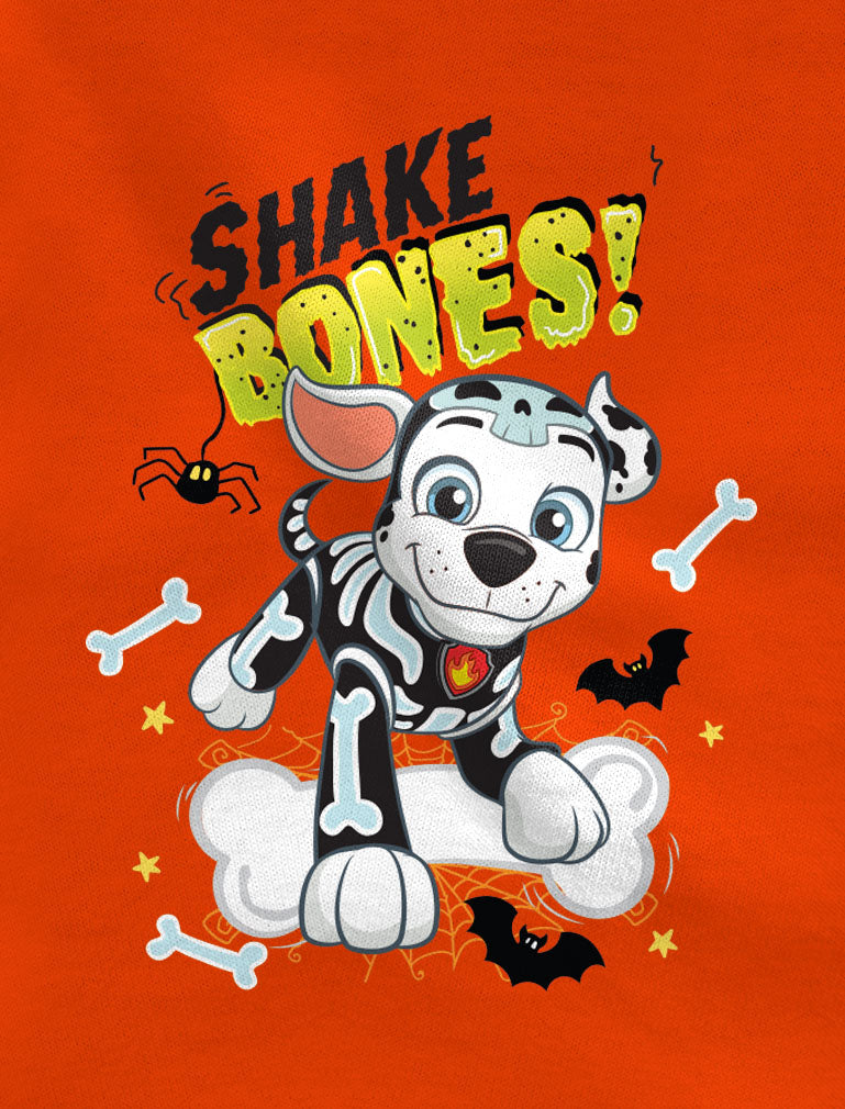 Paw Patrol Marshall Halloween Bones Toddler Kids T-Shirt - Gray 6