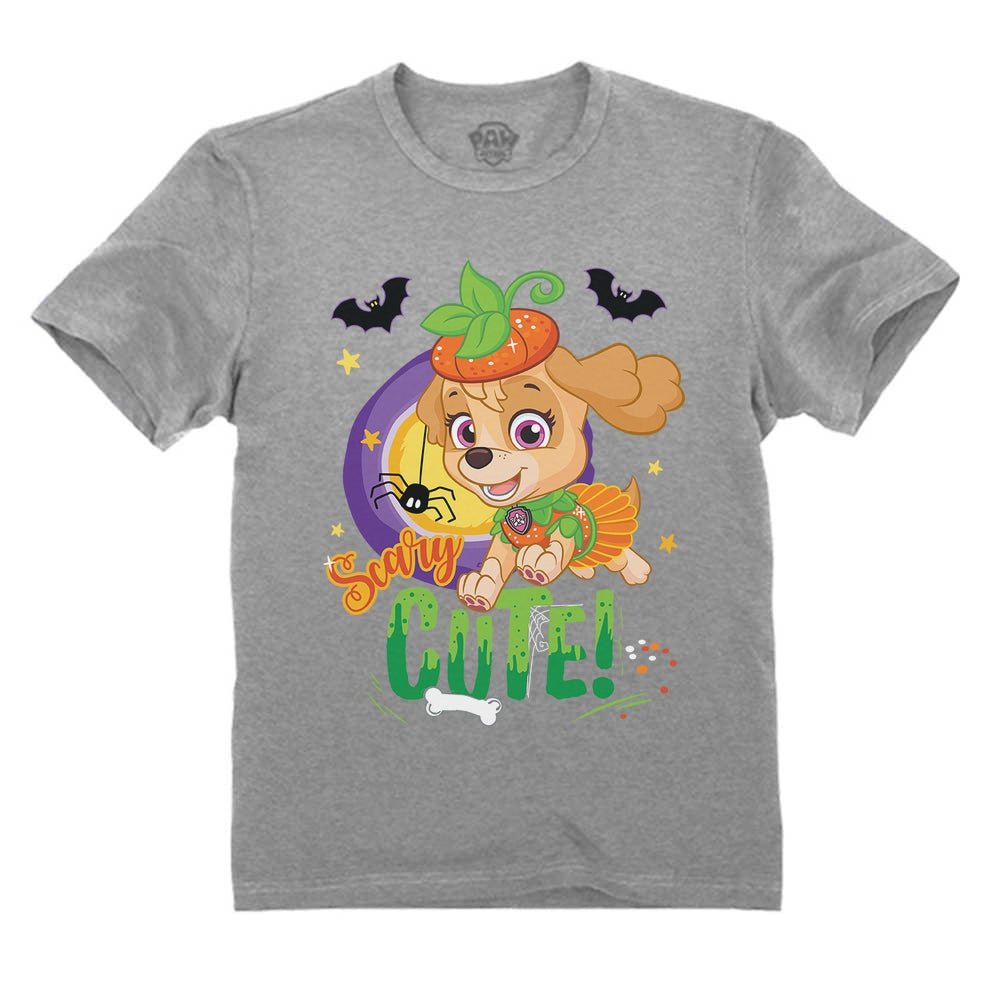 Paw Patrol Skye Halloween Scary Cute Toddler Kids T-Shirt - Gray 5