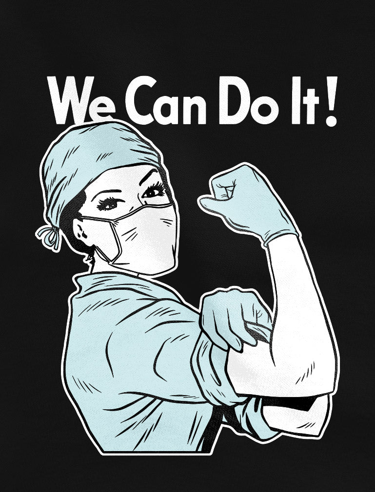 Gift for Nurse Medical Tattoo Nurse Support Feminist We Can Do It Women T-Shirt - Gray 5
