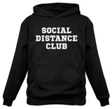 Thumbnail Social Distance Club Hoodie Funny Quarantine Introvert Men and Women Pullover White/Black 2