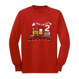 Thumbnail 2 Year Old Boy 2nd Birthday Outfit Two Train Toddler Kids Long sleeve T-Shirt Red 2