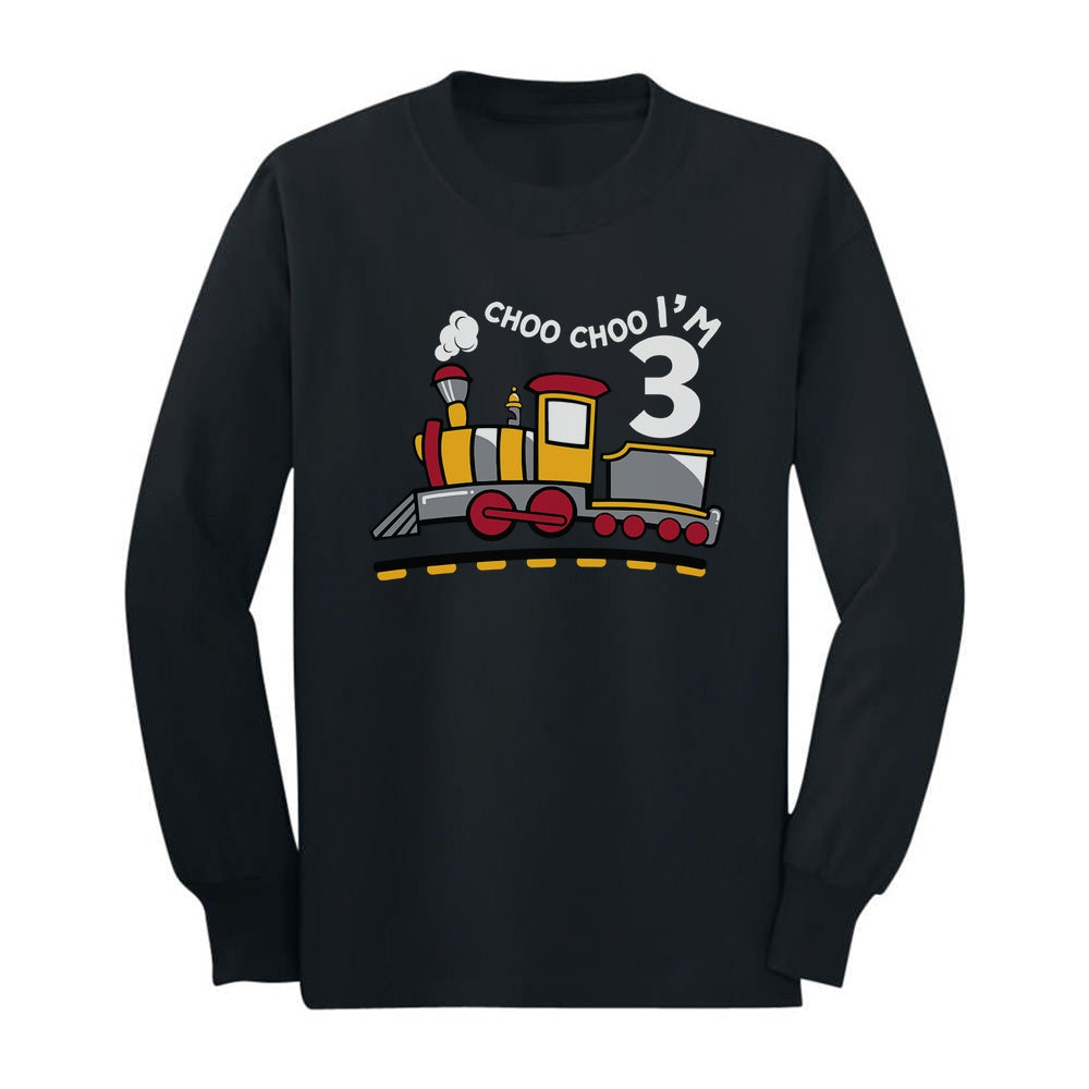 Year Old Boy Choo Train 3rd Birthday Outfit Toddler Kids Long