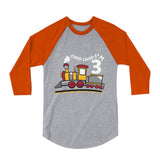 Thumbnail 3rd Birthday 3 Year Old Boy Choo Train 3/4 Sleeve Baseball Jersey Toddler Shirt Orange 4