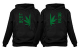 Thumbnail Best Buds Gift for Weed Lovers - Funny Cannabis Leaf Matching Hoodies Set Black 2