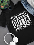 Thumbnail Straight Outta 1st Grade Youth Kids T-Shirt Black 4