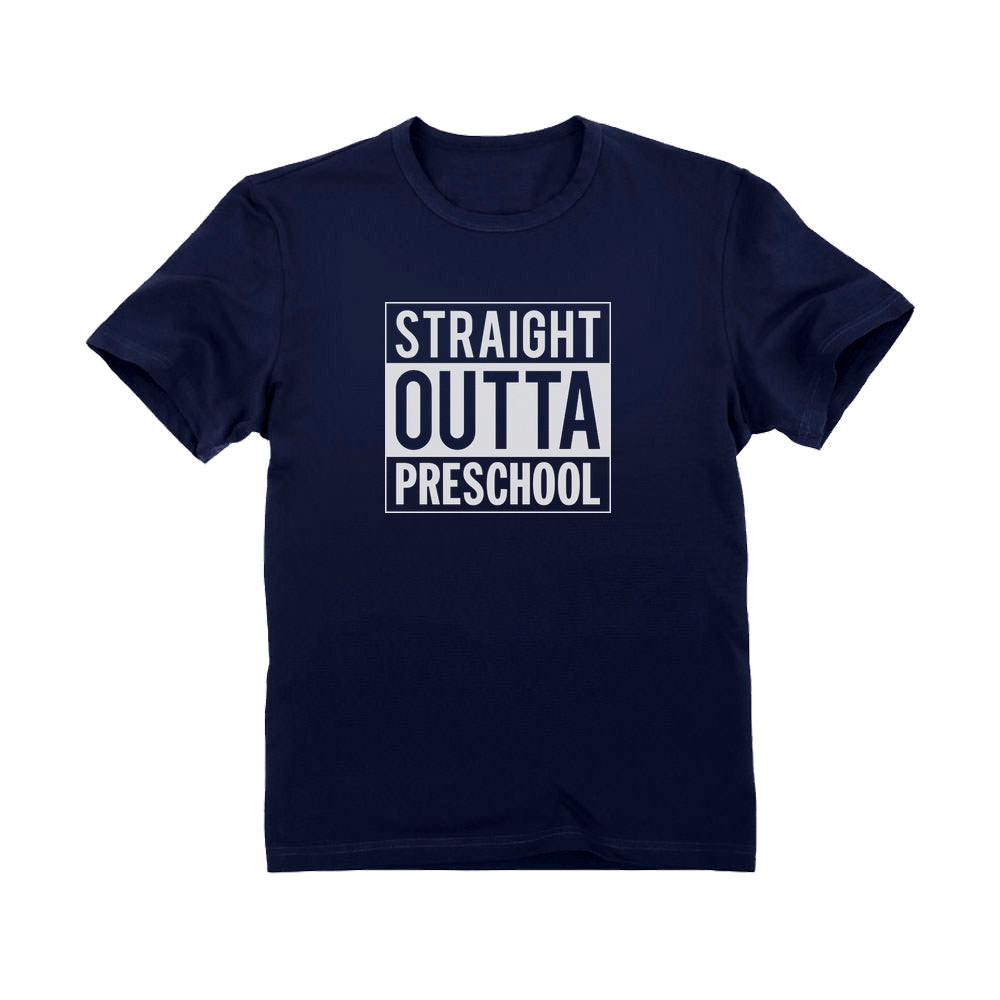 Straight Outta Preschool Graduation T-Shirt - Navy 3