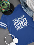 Thumbnail Straight Outta Preschool Graduation Toddler Jersey T-Shirt Wow pink 6