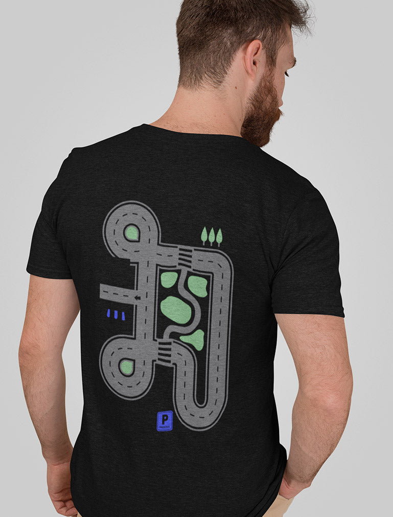 Funny Dad & Kids T-Shirt - "Play Cars On Daddy's Back" Graphic Tee For Family Fun
