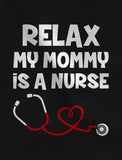 Thumbnail Relax My Mommy Is a Nurse Baby Long Sleeve Bodysuit Black 2