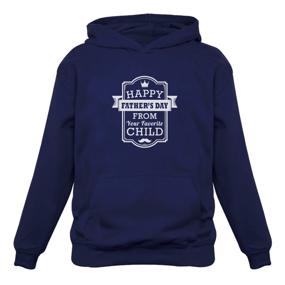 Happy Father's Day From Your Favorite Child Hoodie - Blue 1